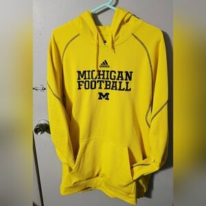 Mens Adidas climate michigan football vibrant yellow hoodie size XXL